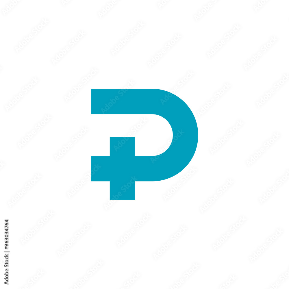 Obraz premium Letter P Positive Plus Logo design vector template