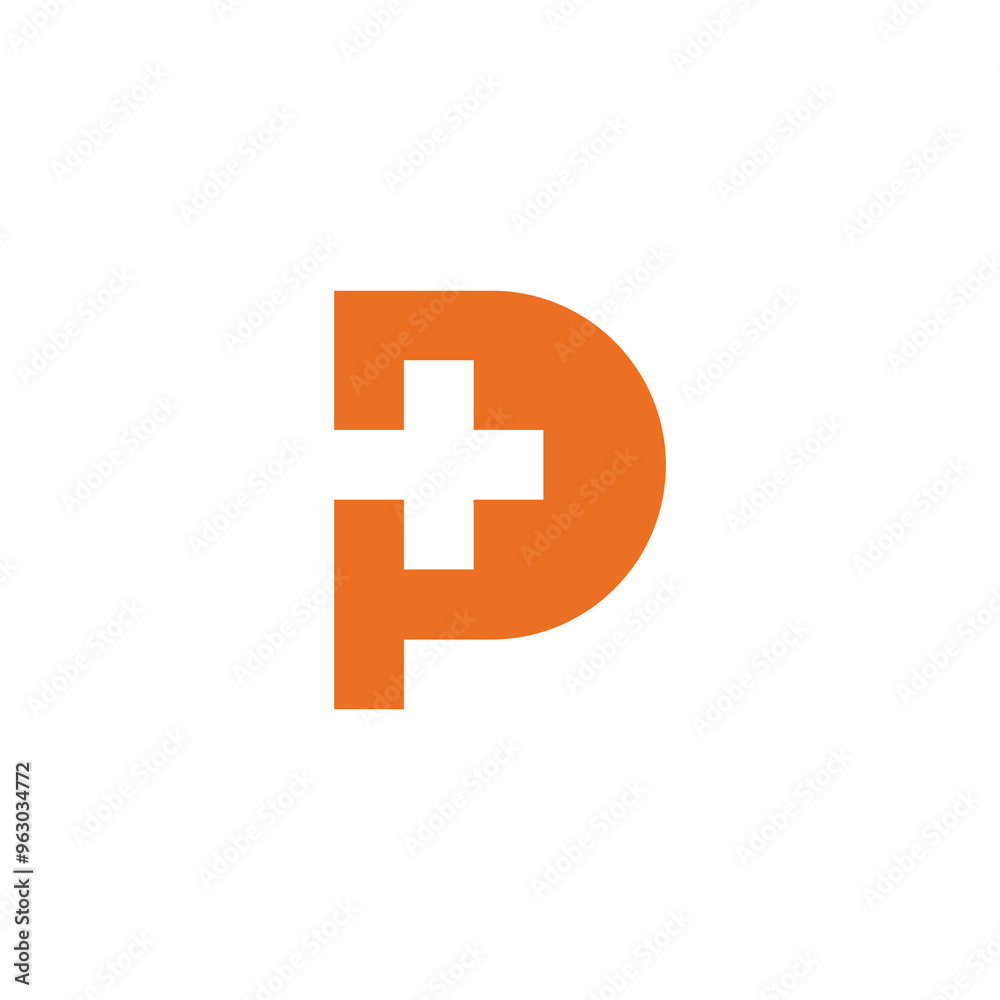 Letter P Plus Positive Logo design vector template Letter P Plus Positive Logo design vector template