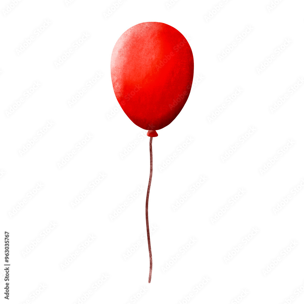 Red balloon. Isolated object.

