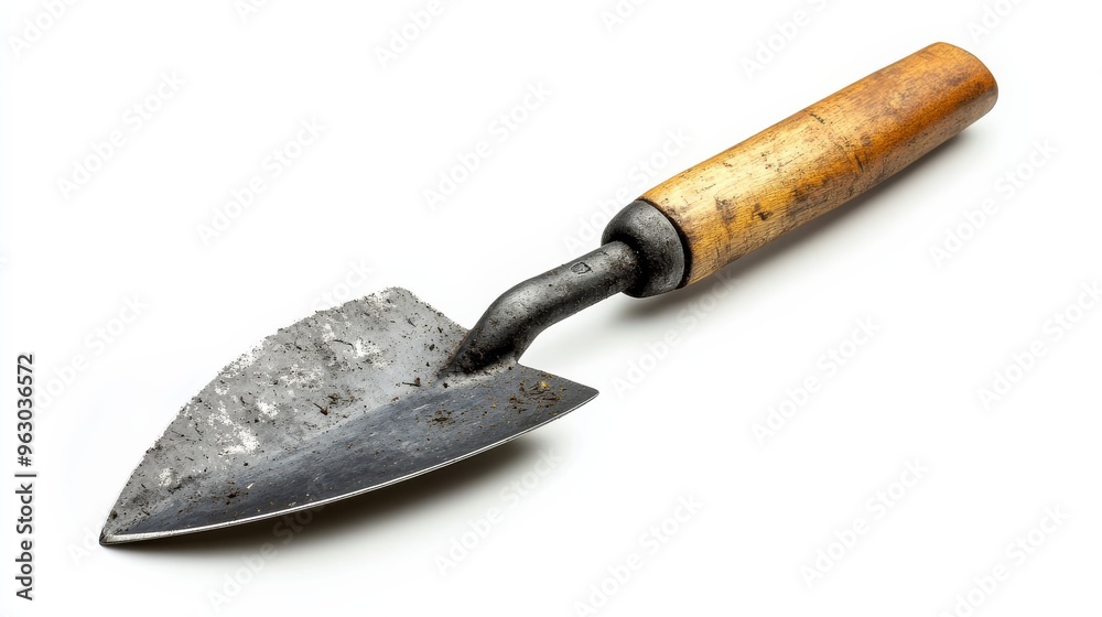 Old Garden Trowel Isolated on White Background. Old Garden Trowel Isolated on White Background.