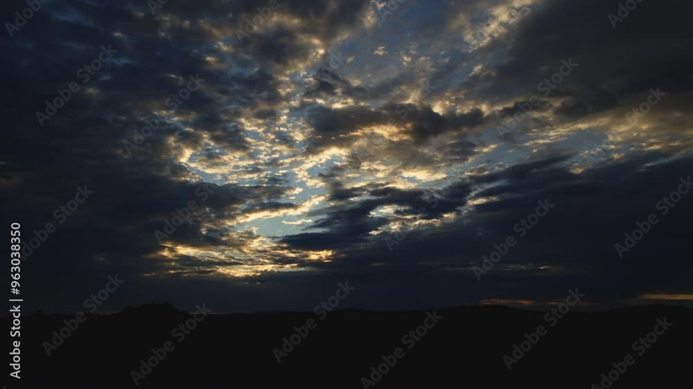 Stormy Sunrise Time Lapse Background Zoom In Stormy Sunrise Time Lapse Background Zoom In