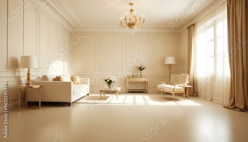 Photo interior modern design room 3d illustration