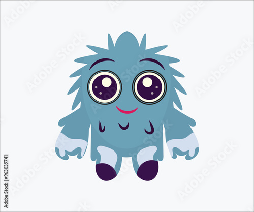 Fluffy Monster with Big Eyes