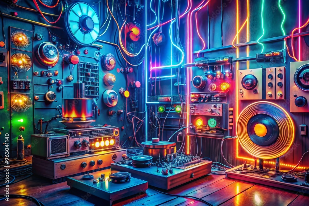 Fototapeta premium background with dj