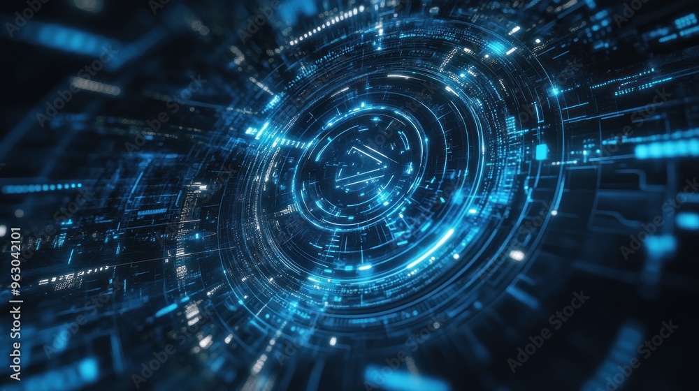 Obraz premium Abstract Futuristic Technology Circle