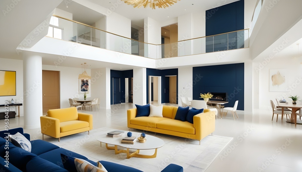 Photo interior modern design room 3d illustration Photo interior modern design room 3d illustration