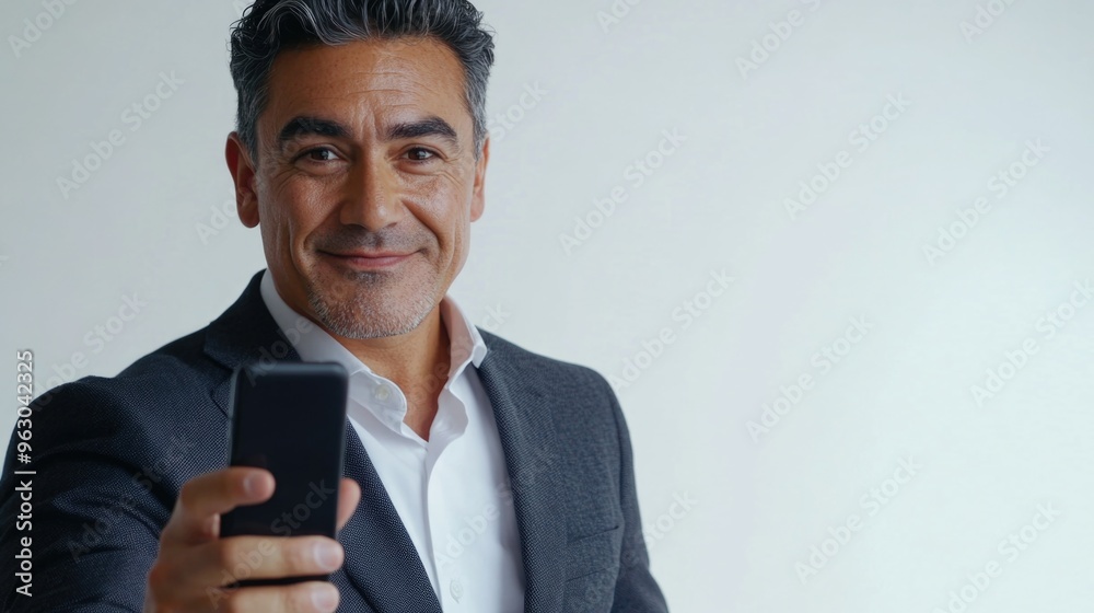 Businessman Taking Selfie with Phone Businessman Taking Selfie with Phone