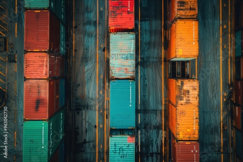 Colorful cargo containers are neatly arranged at a logistics hub, showcasing the importance of supply chain management