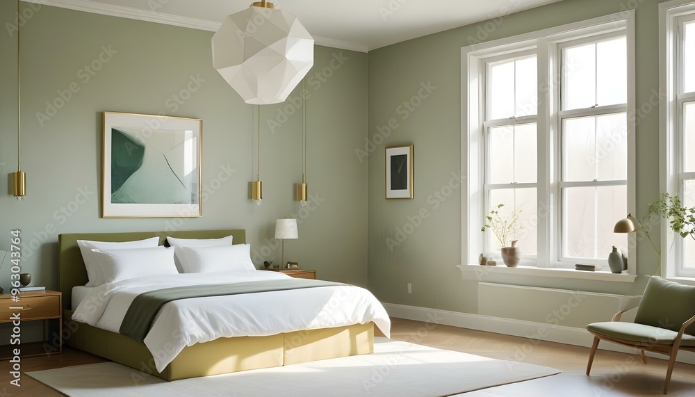 Fototapeta premium Photo interior modern design room 3d illustration