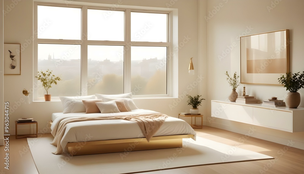 Fototapeta premium Photo interior modern design room 3d illustration