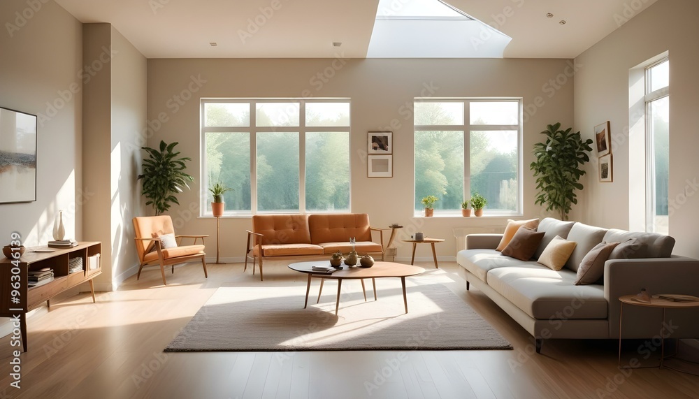 Photo interior modern design room 3d illustration Photo interior modern design room 3d illustration
