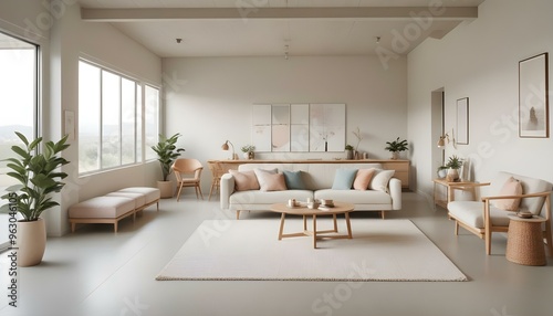 Photo interior modern design room 3d illustration