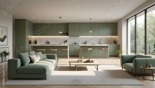 Photo interior modern design room 3d illustration