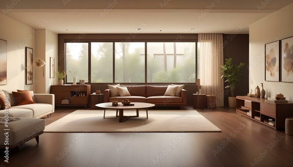 Fototapeta premium Photo interior modern design room 3d illustration