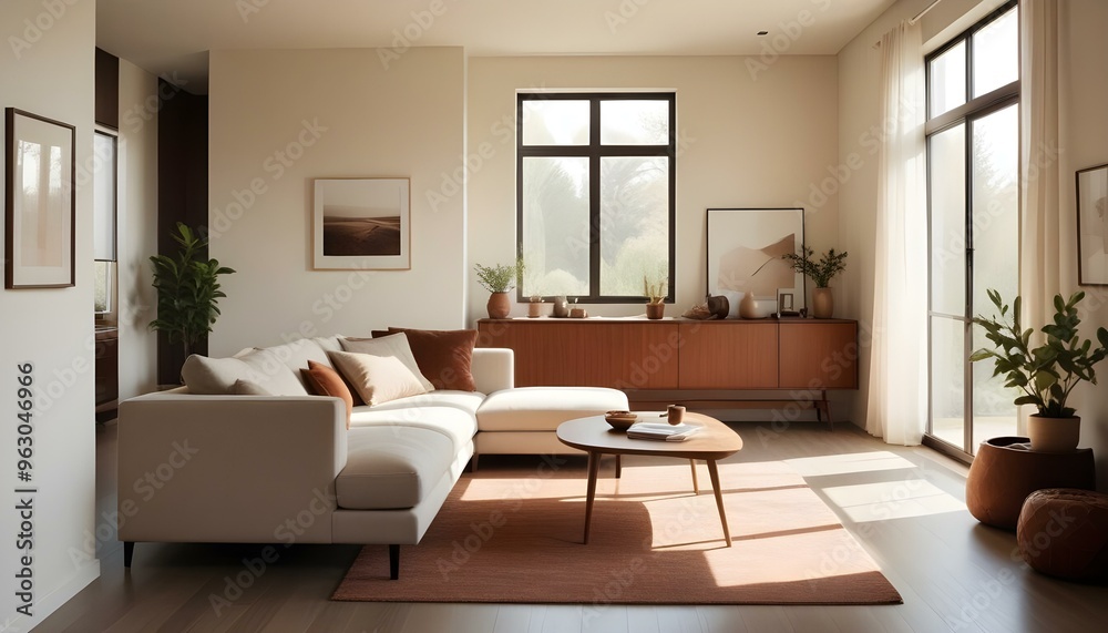 Fototapeta premium Photo interior modern design room 3d illustration