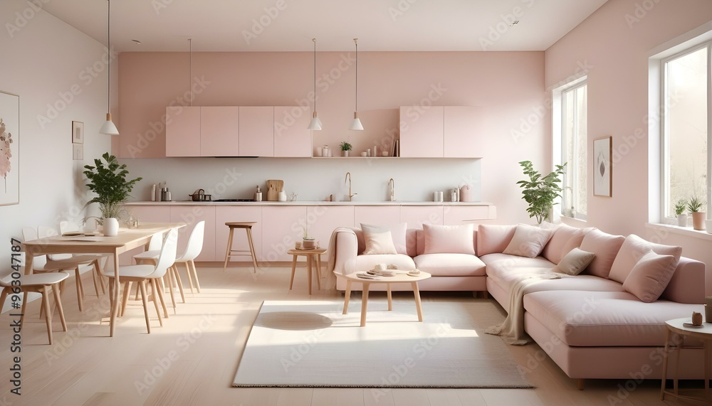 Photo interior modern design room 3d illustration