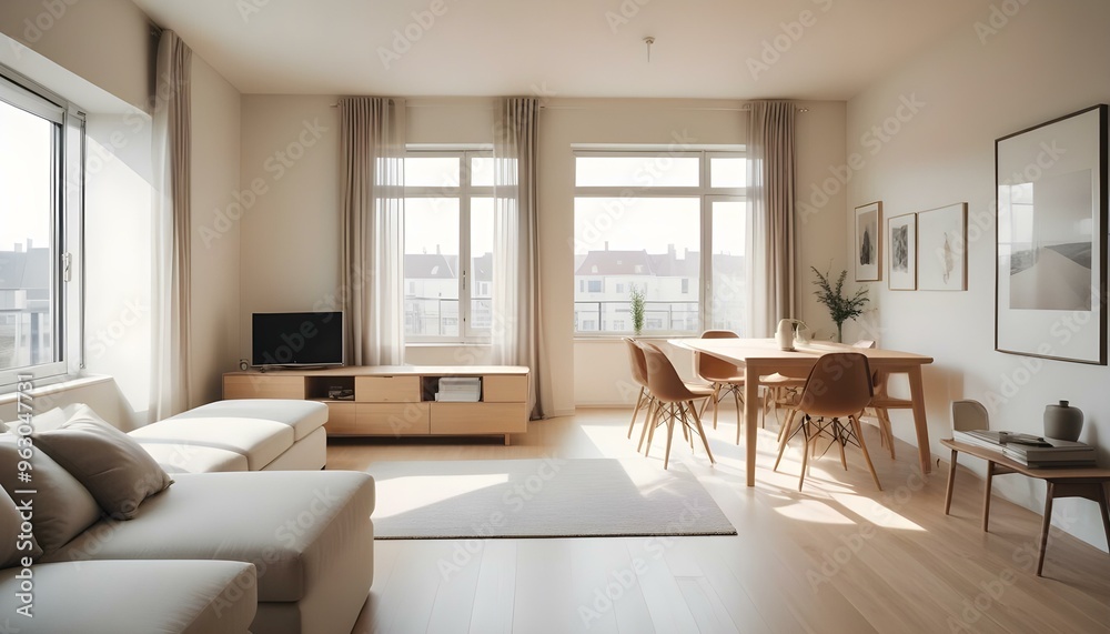 Fototapeta premium Photo interior modern design room 3d illustration