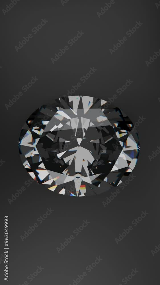 Oval Shaped Diamond close up isolated on black background. Beautiful large crystal clear shining round cut diamonds Oval Shaped Diamond close up isolated on black background. Beautiful large crystal clear shining round cut diamonds
