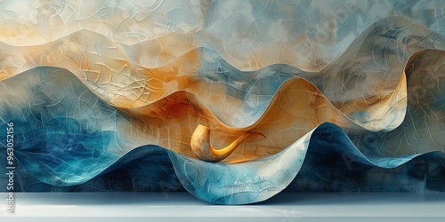 Abstract background with shofar horn and geometric shapes. Jewish blowing the shofar horn. Shana Tova, Happy Jewish New Year, Jewish holiday Rosh Hashana template, Tishrei holidays