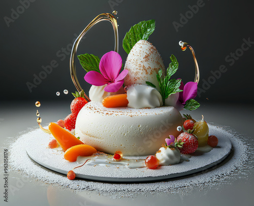 3D image Food decorathion  photo