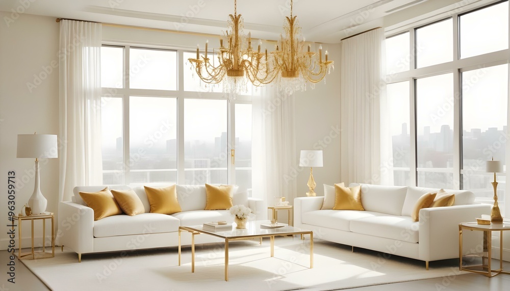 Fototapeta premium Photo interior modern design room 3d illustration