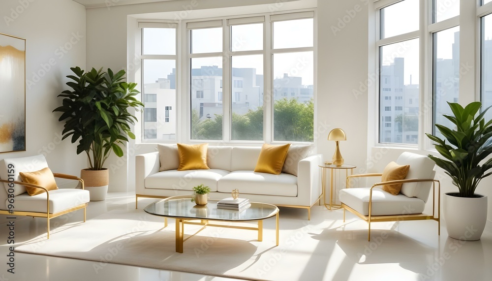 Photo interior modern design room 3d illustration Photo interior modern design room 3d illustration