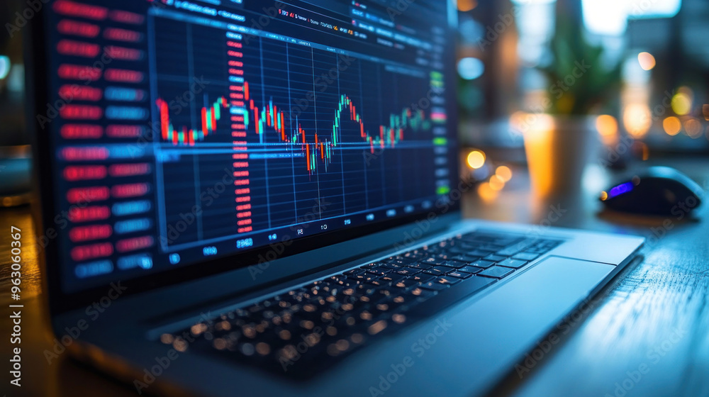 financial manager uses advanced software to analyze stock trends for client portfolios. financial manager uses advanced software to analyze stock trends for client portfolios.