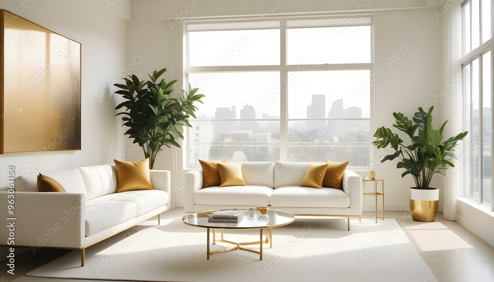 Fototapeta premium Photo interior modern design room 3d illustration