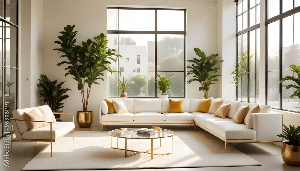 Fototapeta premium Photo interior modern design room 3d illustration