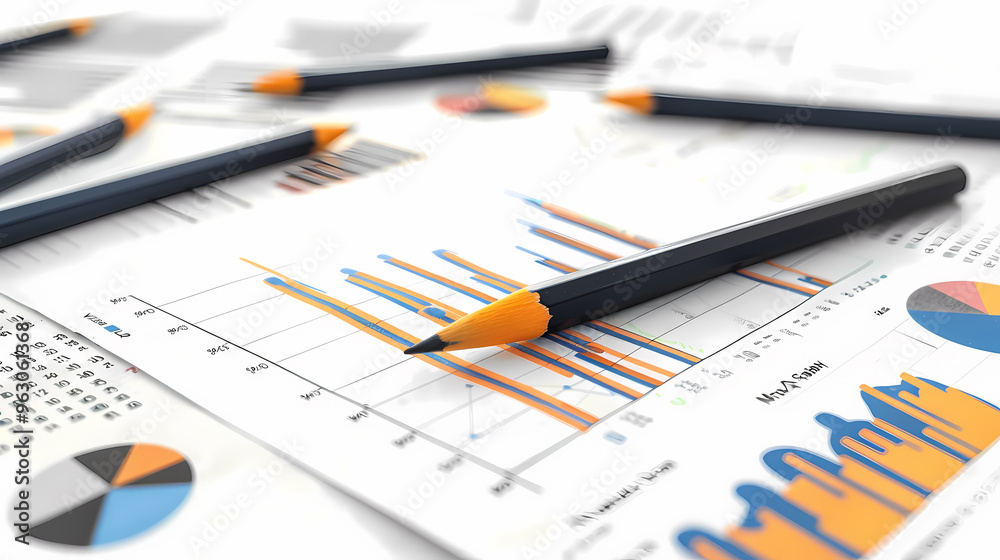 A close-up of a pencil resting on a sheet of paper with charts and graphs, suggesting a focus on analysis and planning. A close-up of a pencil resting on a sheet of paper with charts and graphs, suggesting a focus on analysis and planning.