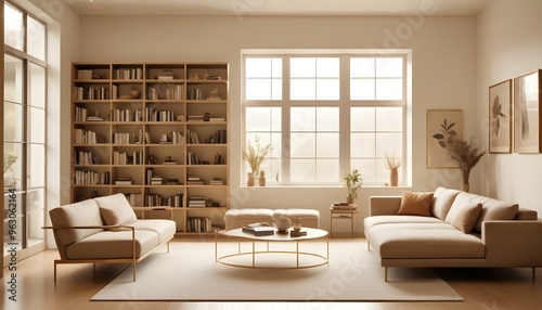 Photo interior modern design room 3d illustration