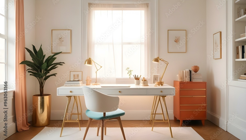 Fototapeta premium Photo interior modern design room 3d illustration