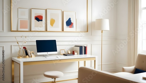 Photo interior modern design room 3d illustration