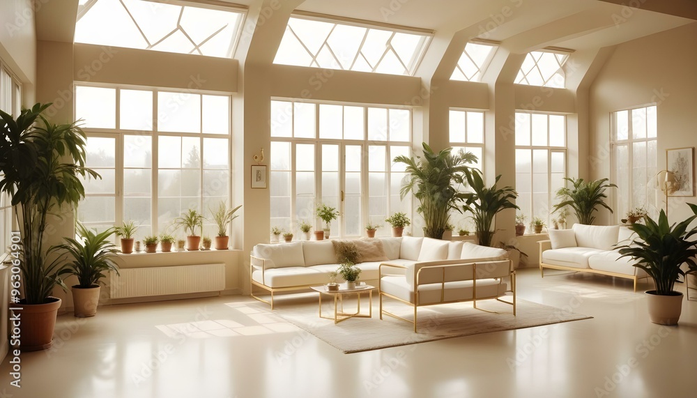 Fototapeta premium Photo interior modern design room 3d illustration