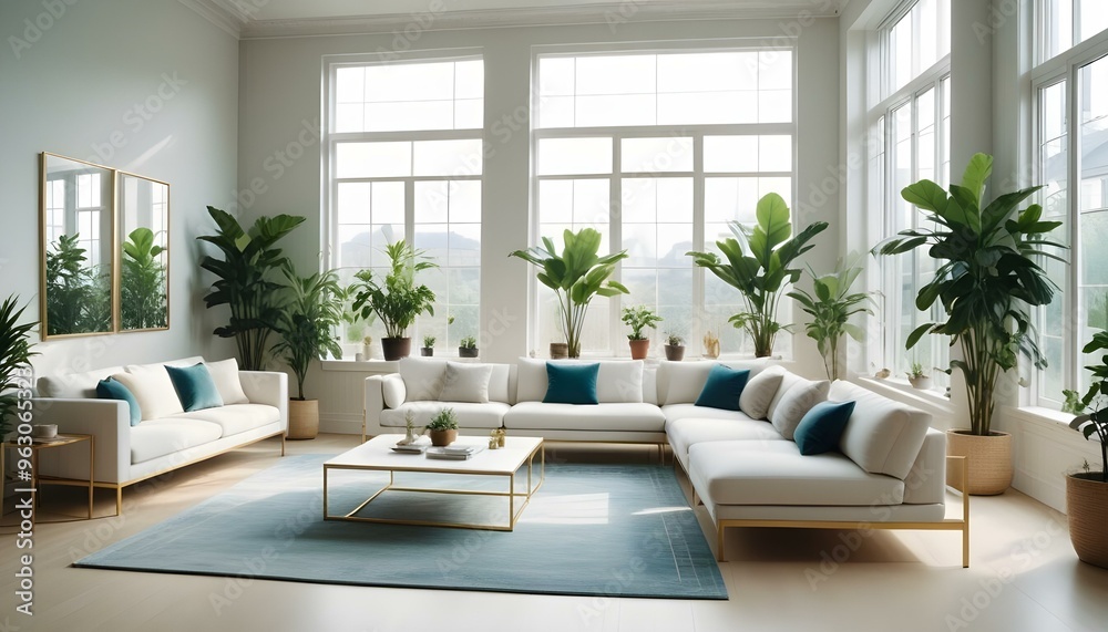 Fototapeta premium Photo interior modern design room 3d illustration