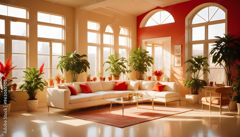 Photo interior modern design room 3d illustration Photo interior modern design room 3d illustration