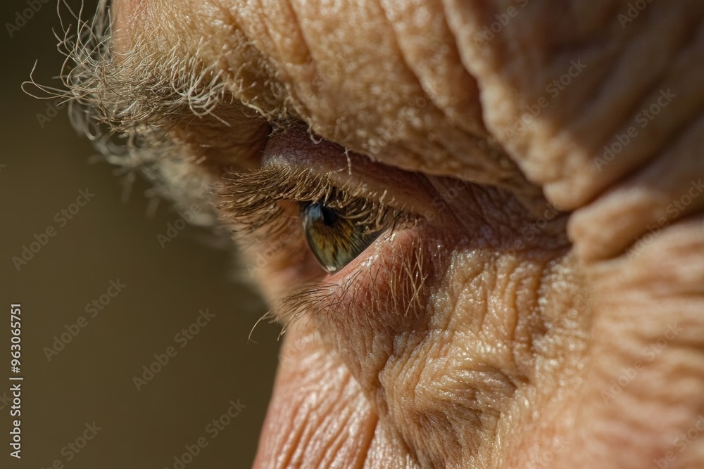 Close-up of elderly person's eye reflecting wisdom experience Close-up of elderly person's eye reflecting wisdom experience