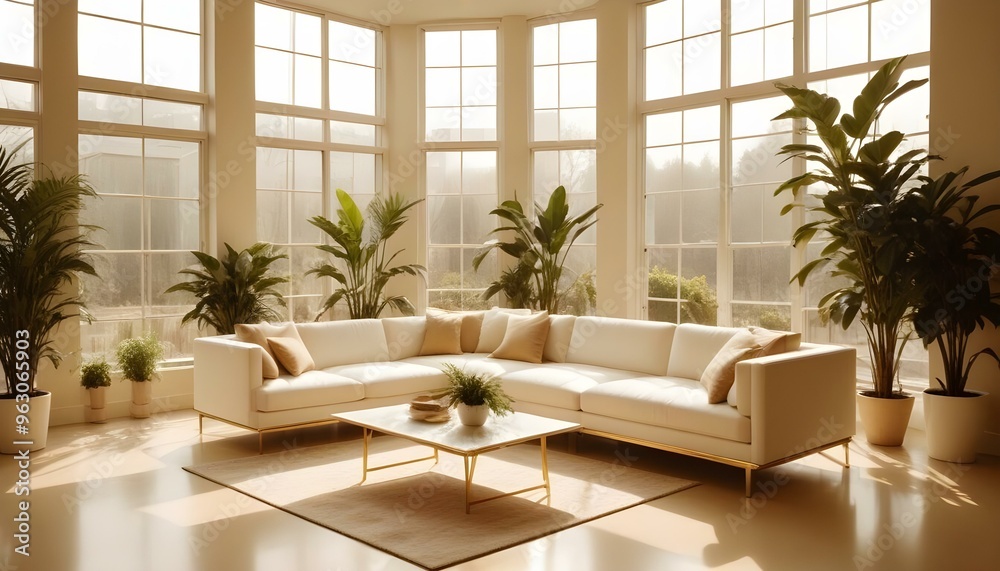 Fototapeta premium Photo interior modern design room 3d illustration