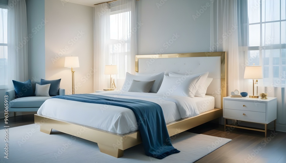 Photo interior modern design room 3d illustration Photo interior modern design room 3d illustration