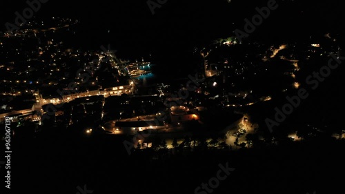 Hvar in Complete Darkness at Night photo