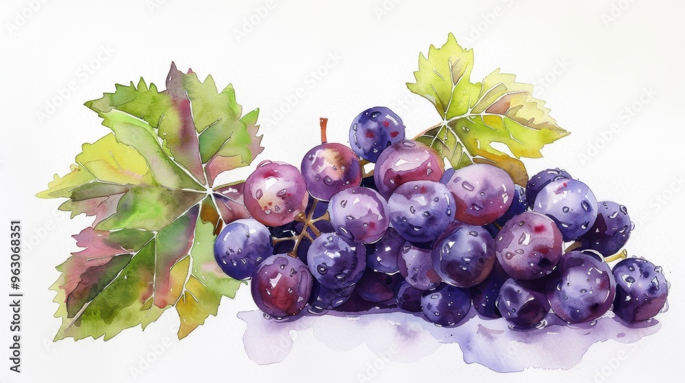 Fototapeta premium A bunch of grape fruit isolated over white background