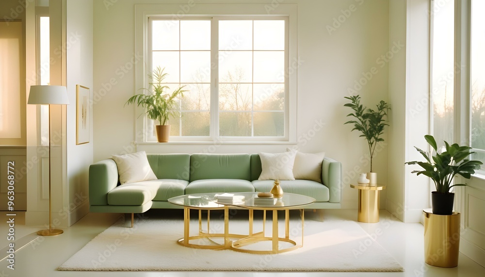 Fototapeta premium Photo interior modern design room 3d illustration