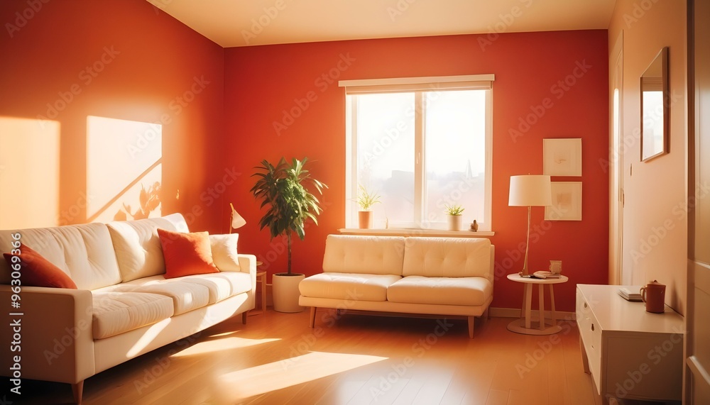 Fototapeta premium Photo interior modern design room 3d illustration