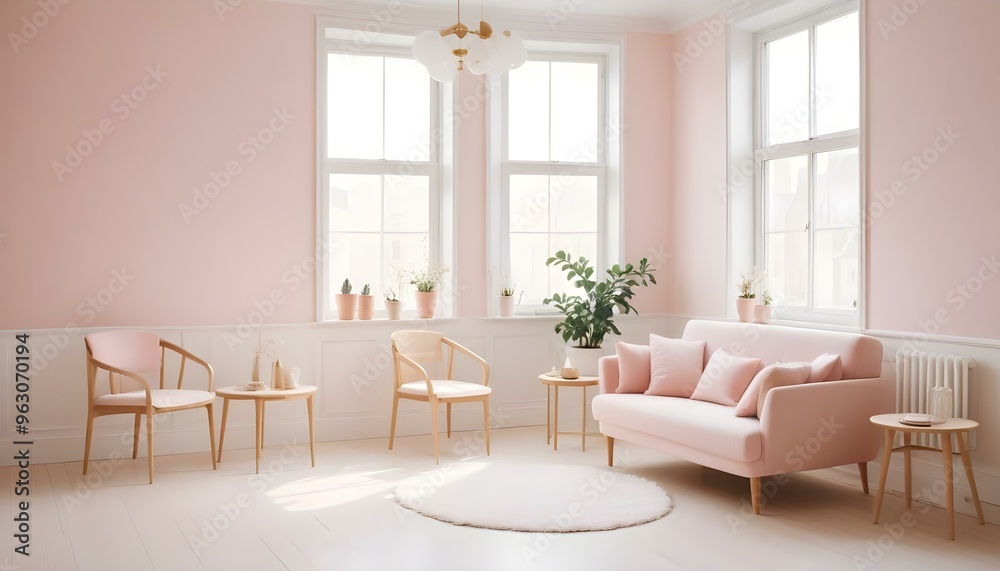 Fototapeta premium Photo interior modern design room 3d illustration