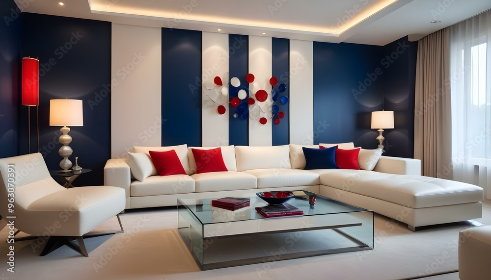 Fototapeta premium Photo interior modern design room 3d illustration