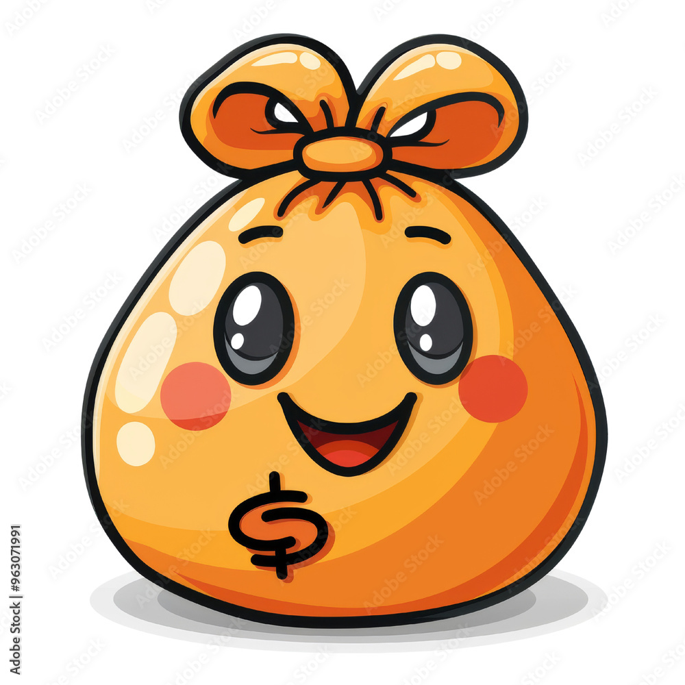Money bag icon emoji style. Transparent. Money bag icon emoji style. Transparent.