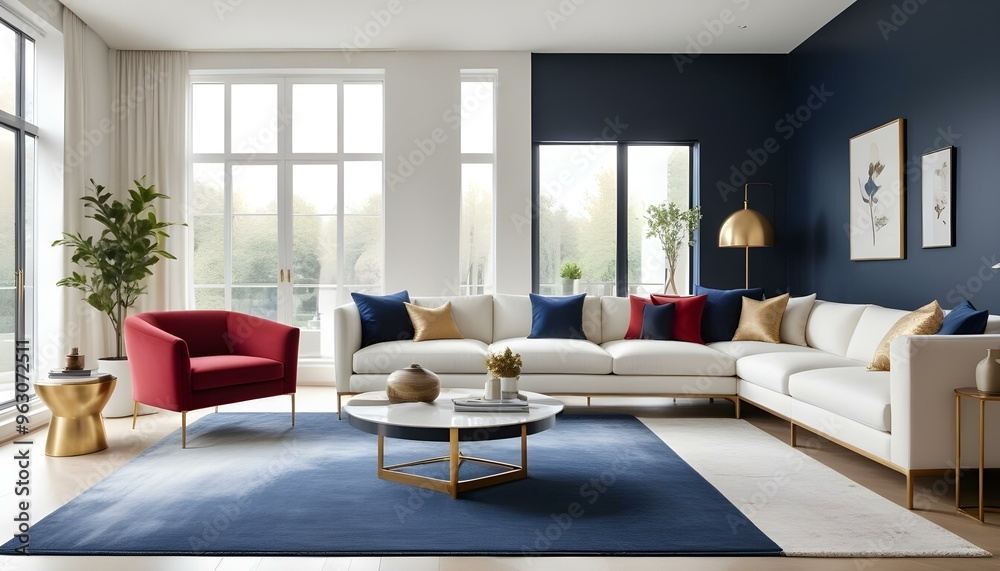 Photo interior modern design room 3d illustration Photo interior modern design room 3d illustration