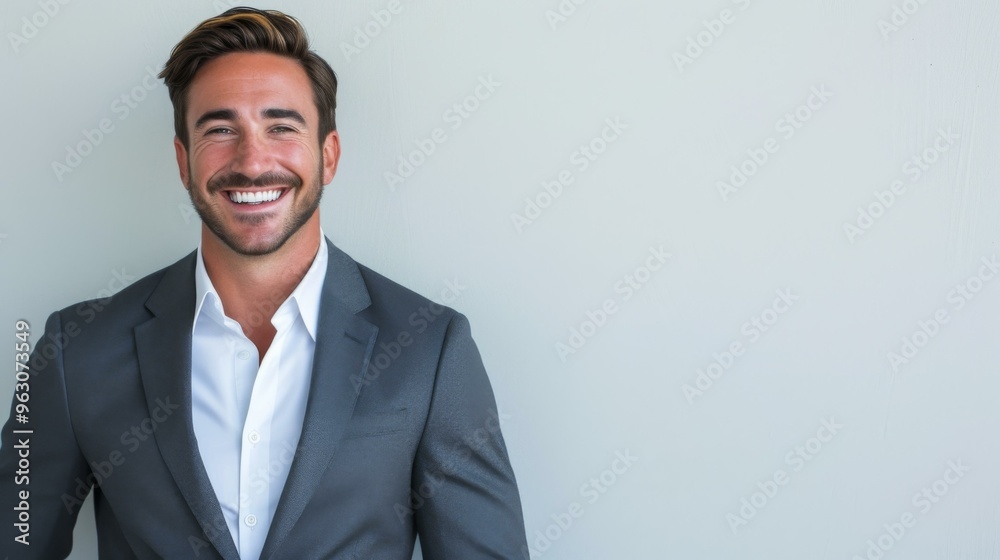 Smiling Businessman in Suit - Portrait of a Confident Man Smiling Businessman in Suit - Portrait of a Confident Man