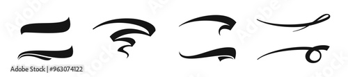 Ribbon text separator. Decorative vector ribbons
