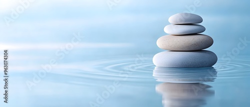 Wallpaper Mural Zen Stones in Calm Water with Ripples Torontodigital.ca